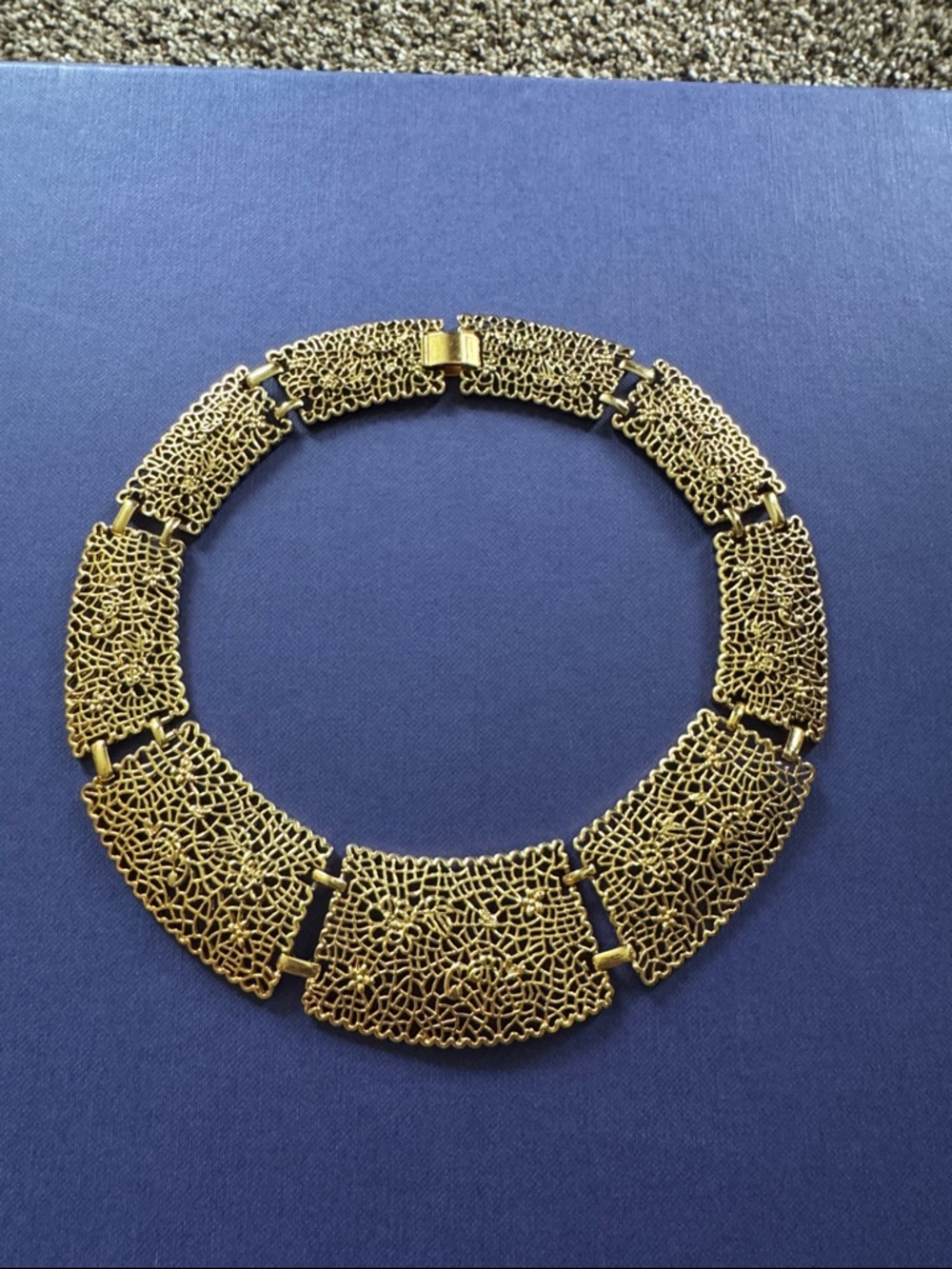 BCBG Max Axria Gold Filigree Collar Necklace